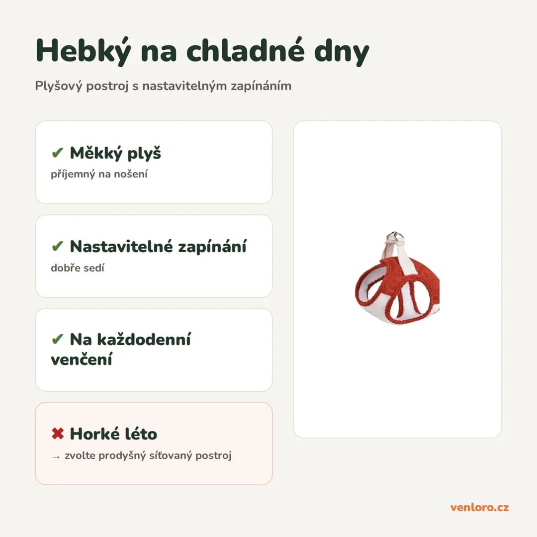 Měkký plyšový postroj pro psy Pawsailor, velikost L – Hebký na chladné dny