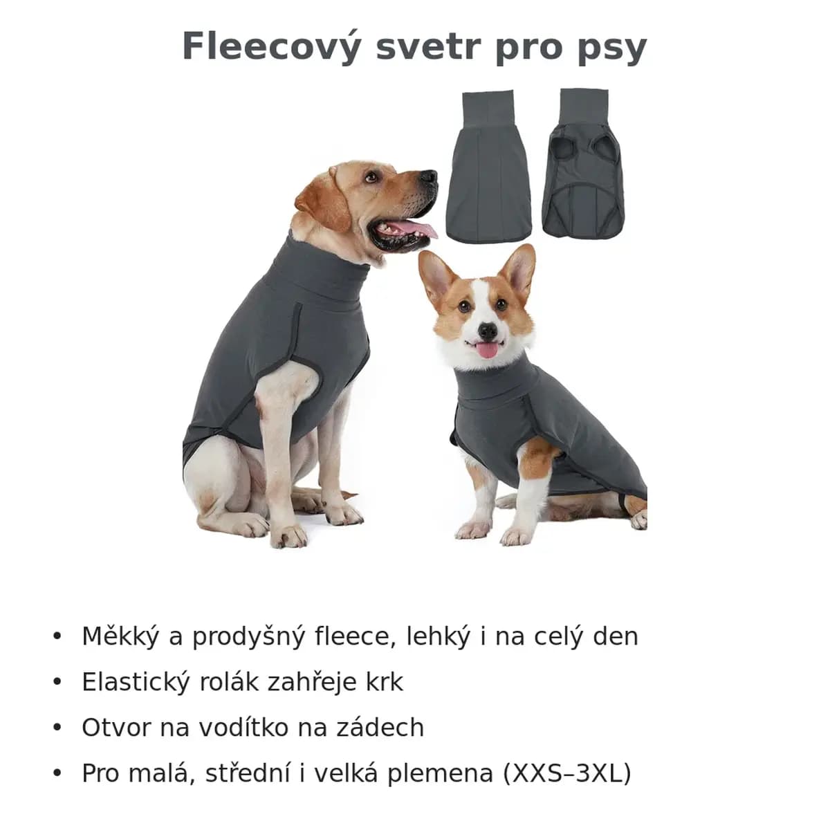 Fleecový svetr pro psy – vlastnosti