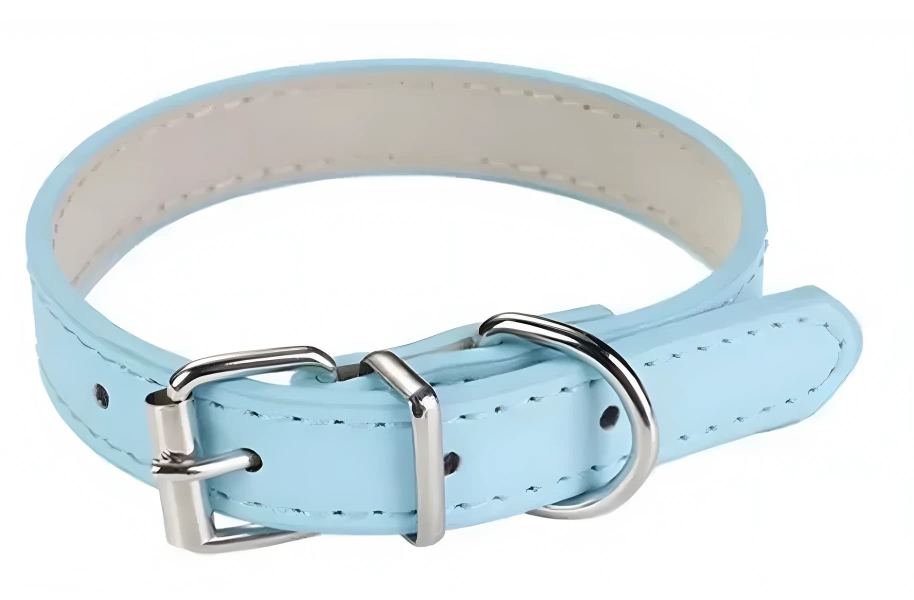 Obojek pro štěňata a malé psy z PU kůže, 14 × 0,8 cm – Modrá
