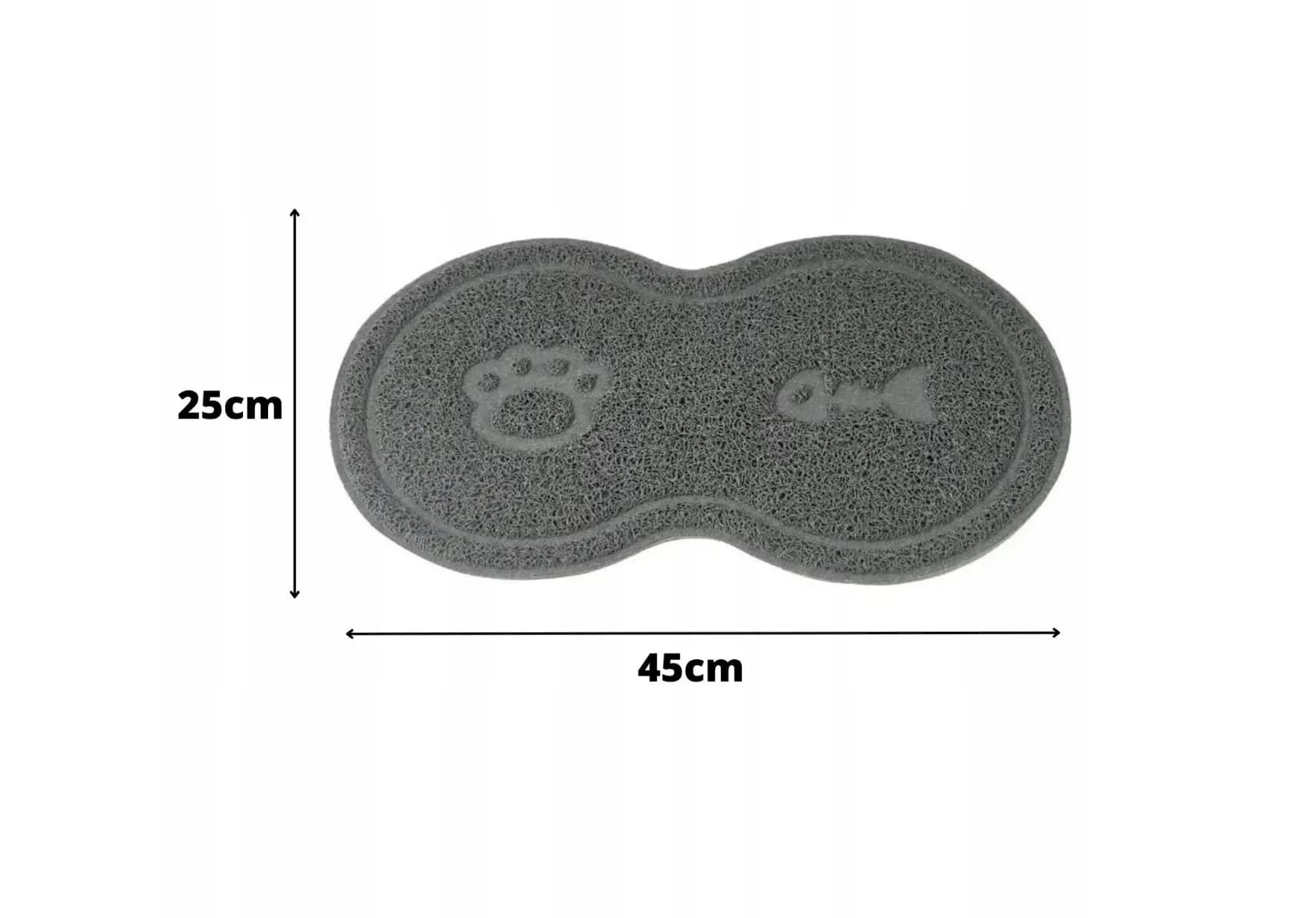 Gumová podložka pod misky pro psy a kočky, protiskluzová, 45 × 25 cm