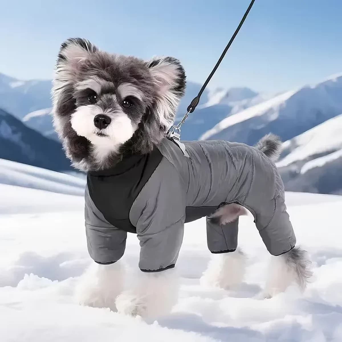 Zimná bunda pre psa so 4 nohavicami