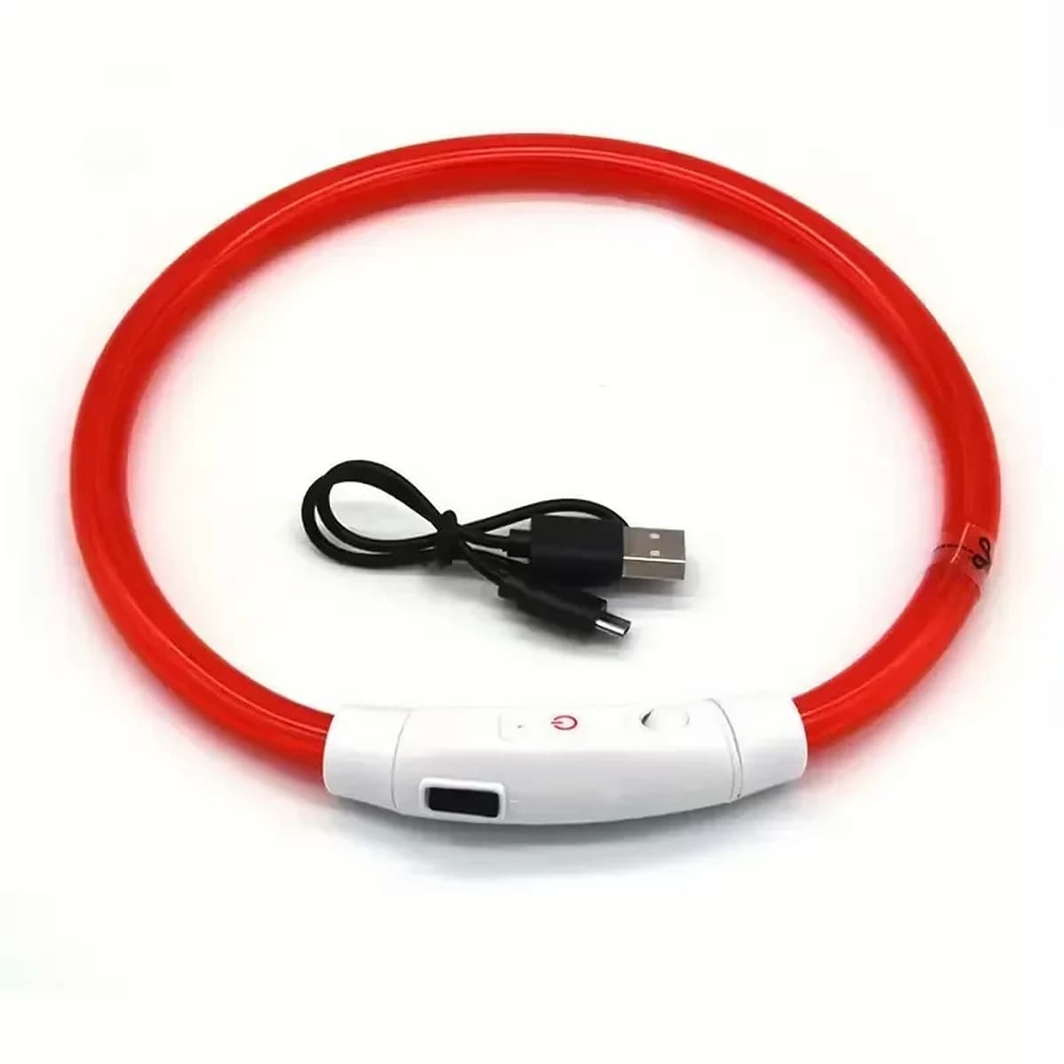LED obojok pre psy, svietiaci, USB nabíjanie, 3 režimy, nastaviteľný