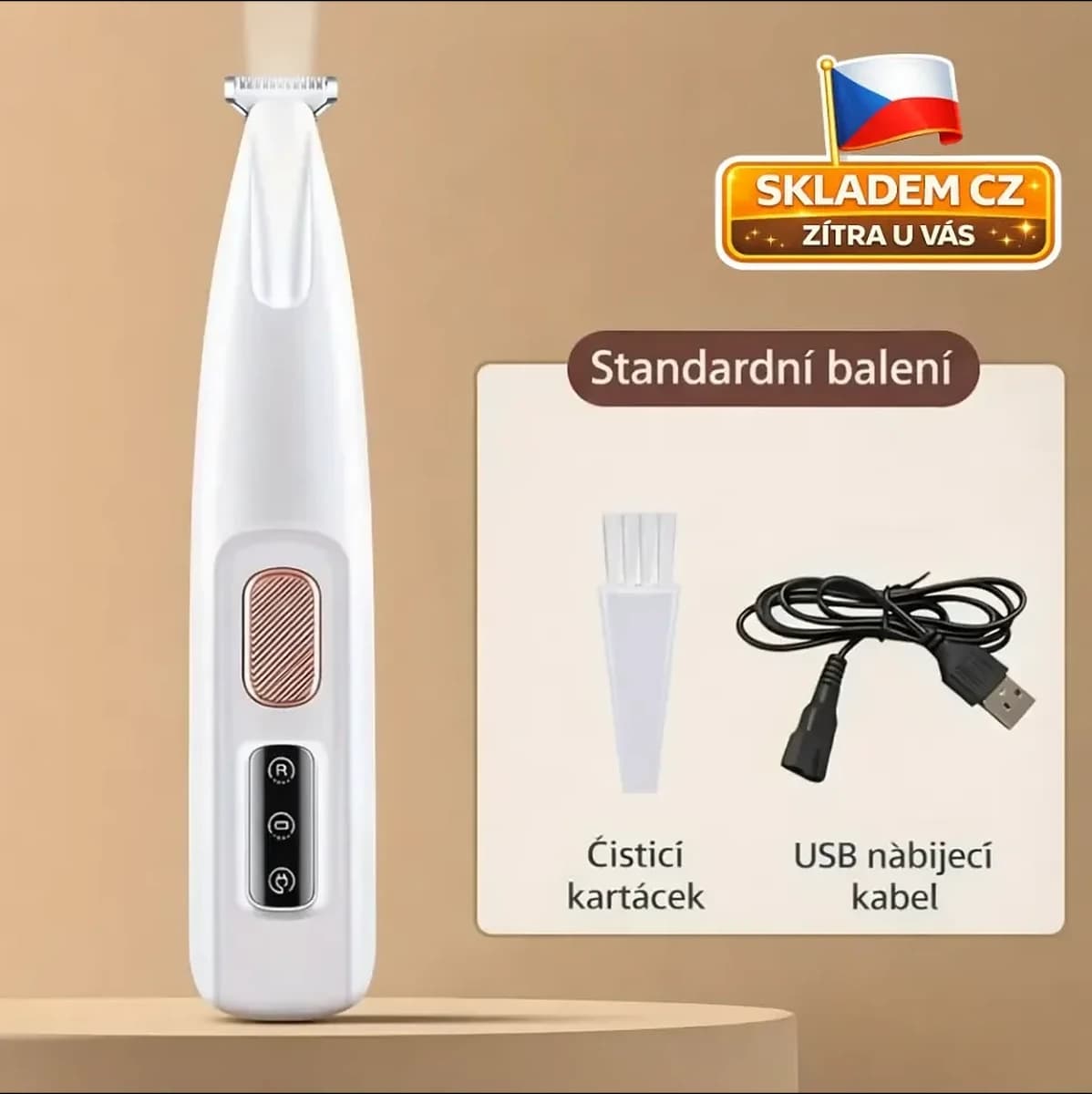 Elektrický zastrihávač labiek pre psy a mačky s LED svetlom